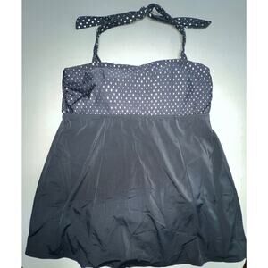 Black & Silver Swim Dress 18W